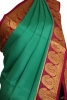 Traditional Contrast Pure Mysore Crepe Silk Saree